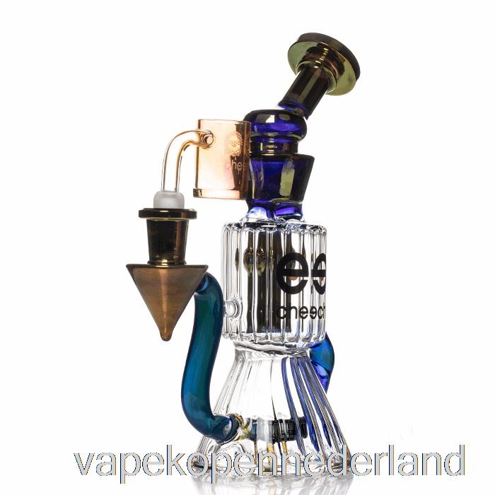 Elektronische Sigaret Vape Cheech Glazen Diamantbuis Recycler Dab Rig Blauw